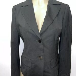 Hugo Boss women’s gray virgin wool business career blazer size 6 classy